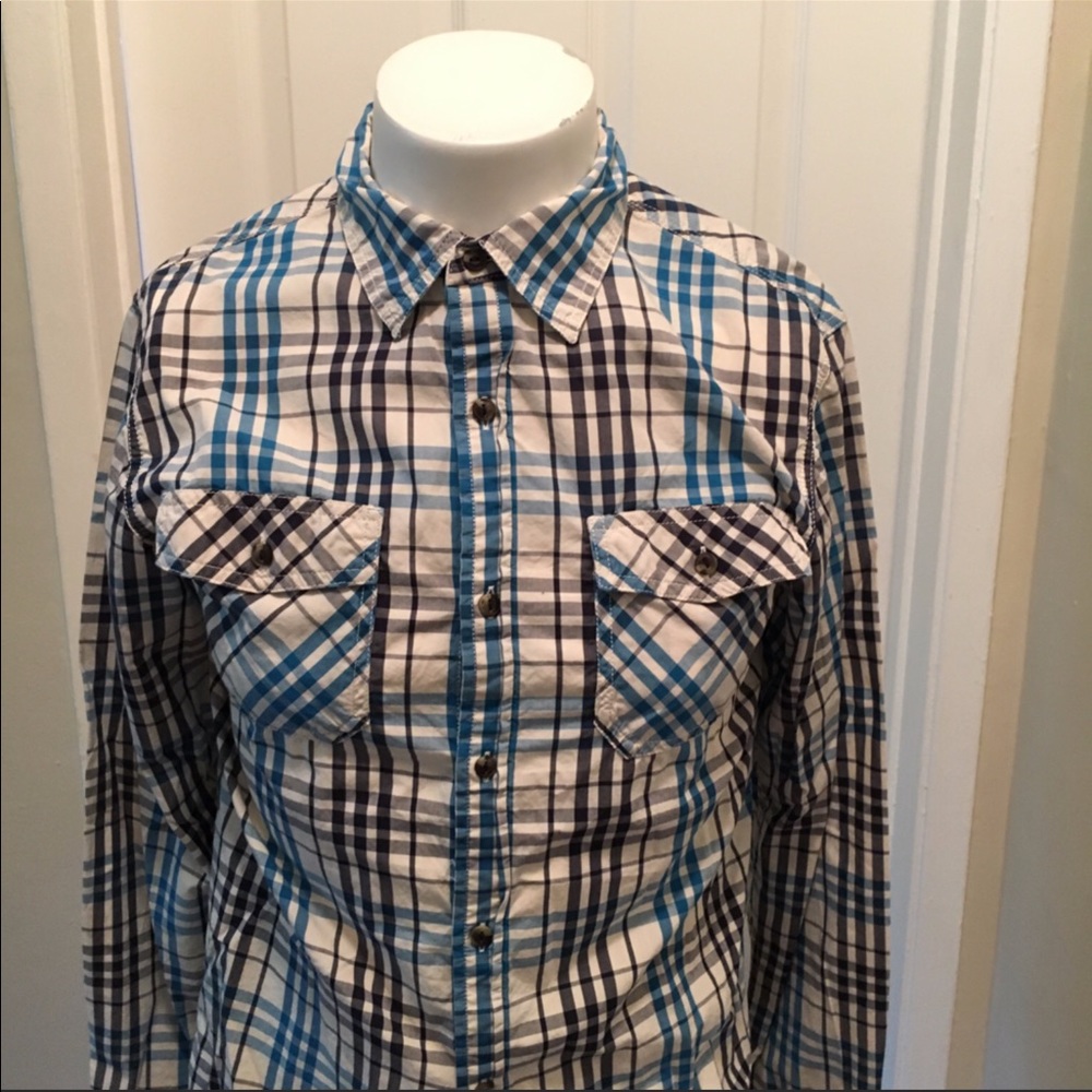 North Face plaid shirt S